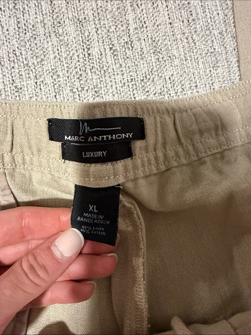 Marc Anthony Lightweight Khaki Beige Chinos